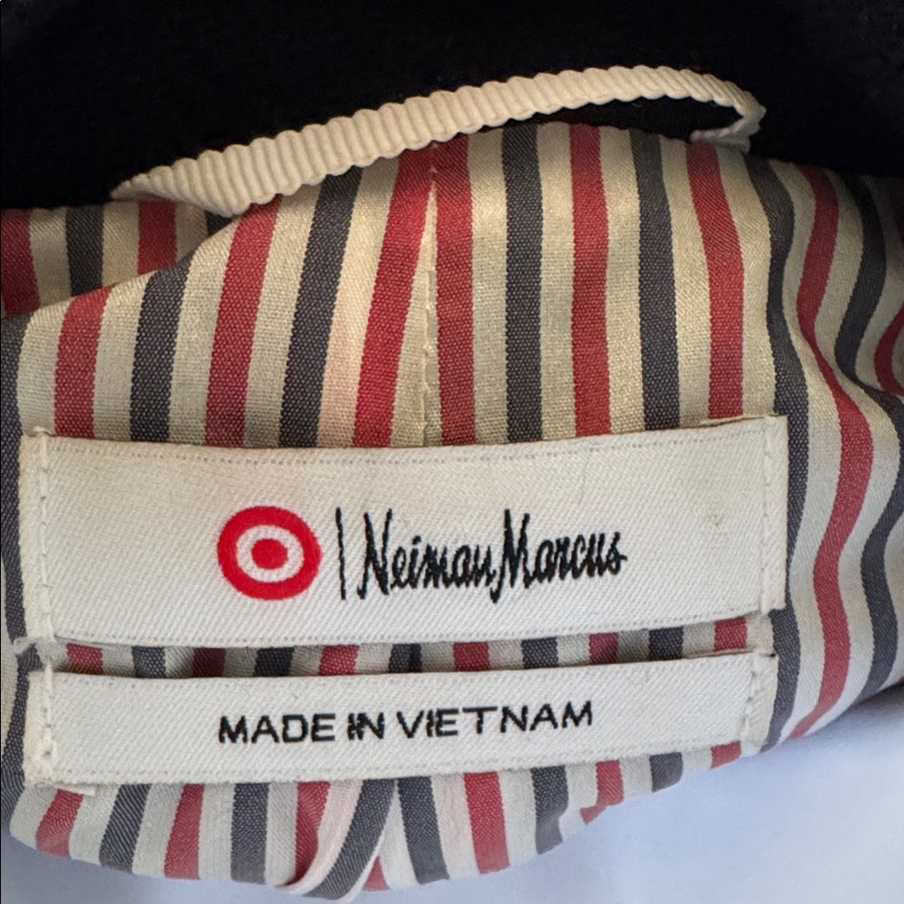 Neiman Marcus Wool Woman’s Black Blazer White Trim Size Small - Picture 8 of 15